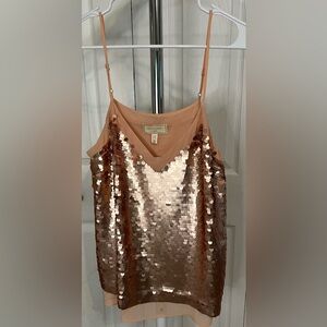 Moulinette Soeurs Tan Sequin Tank Top